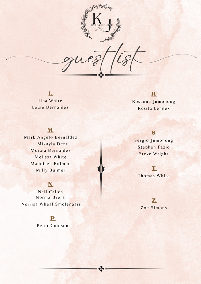 Guest list page 3